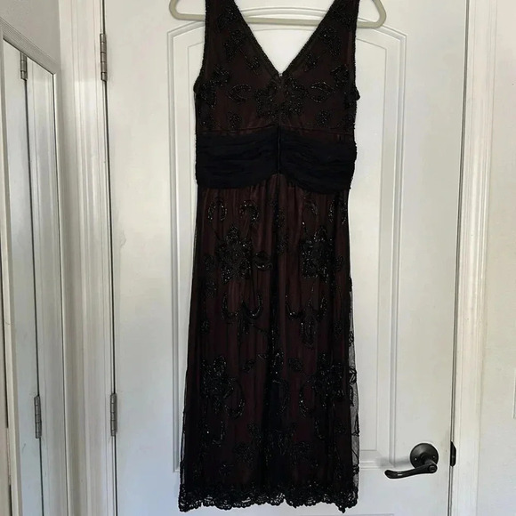 Vintage Y2K Stenay Beaded & Sequined Cocktail Dress Sz 10 - Picture 10 of 11